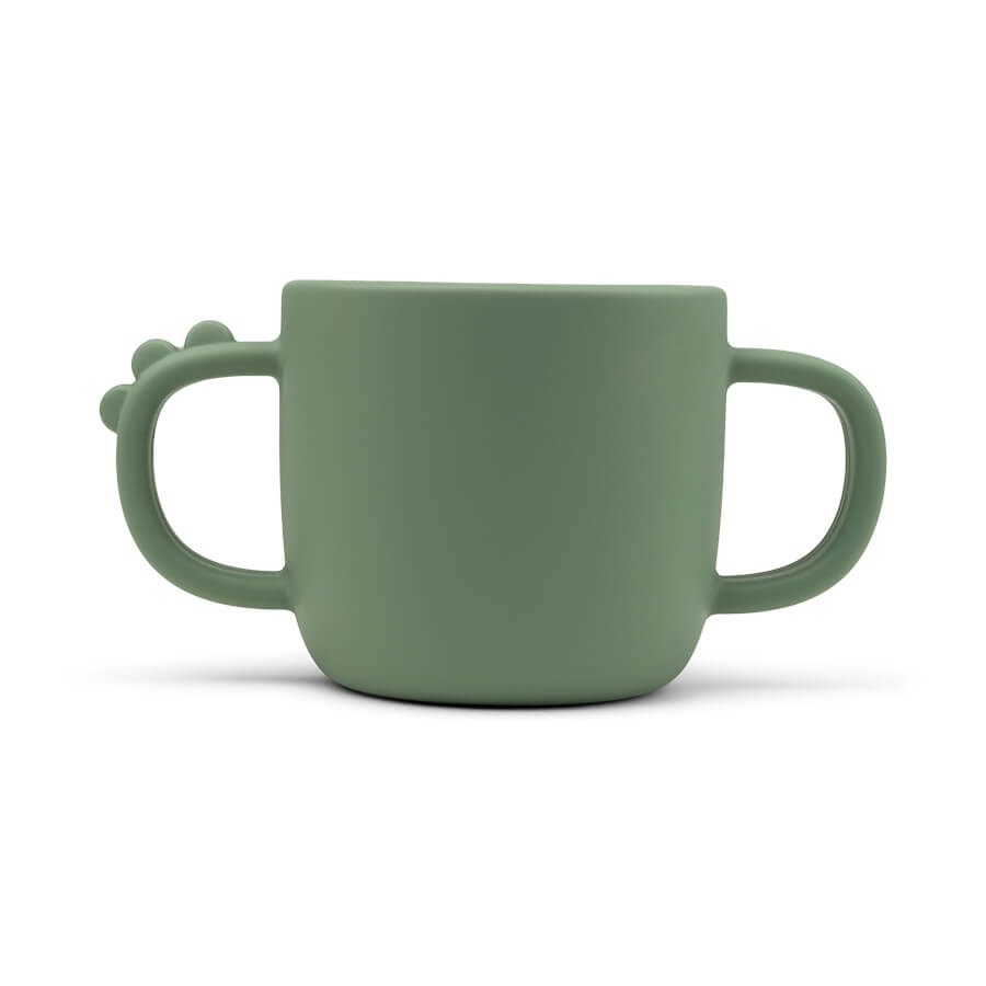 Silikoninis puodelis su rankenėlėmis Croco Green - Image 3
