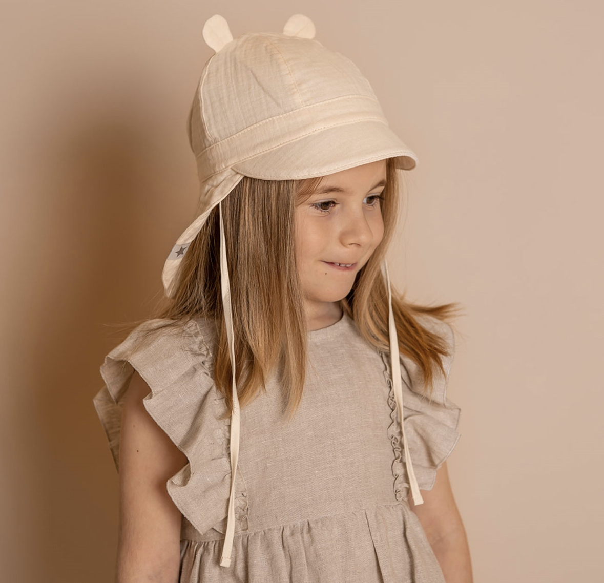 Kepurė nuo saulės vaikams Safari Off White