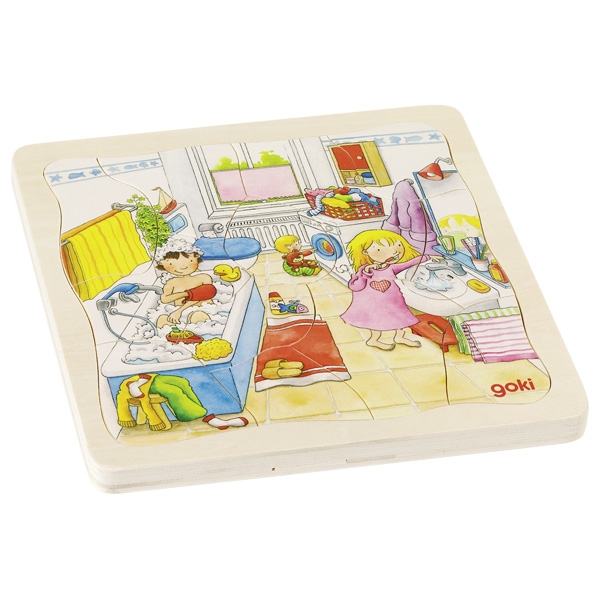 Medinė puzzle dėlionė Mano diena