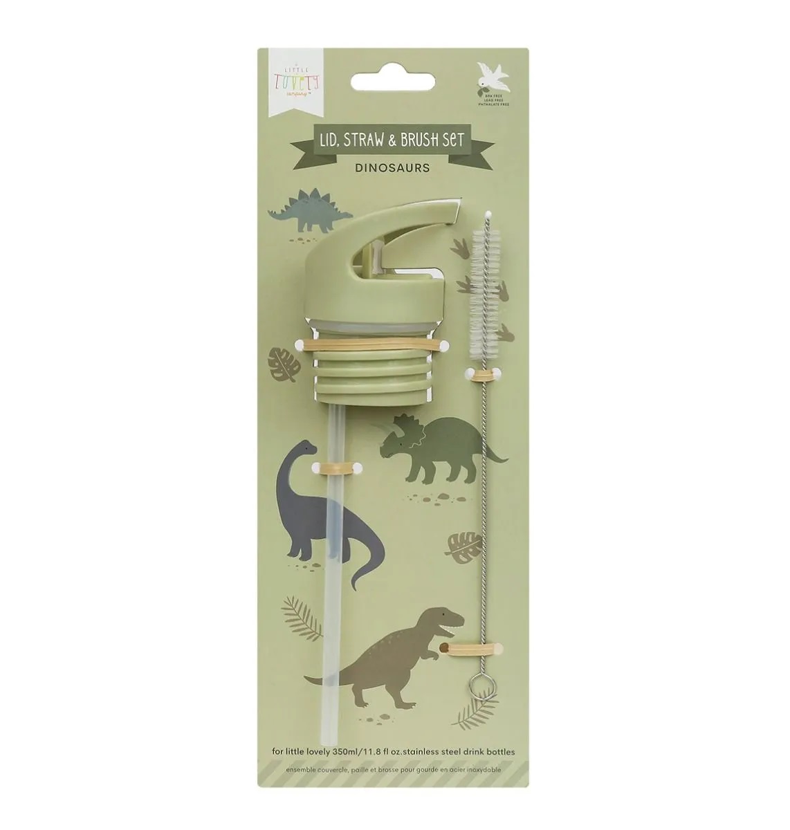Gertuvės priedai: Dangtelis, Šiaudelis ir Šepetėlis Dinosaurs - Image 3