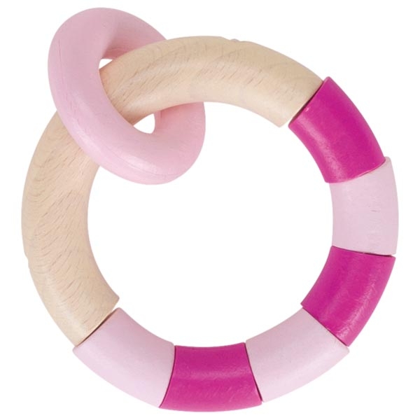 Medinis barškutis Pink