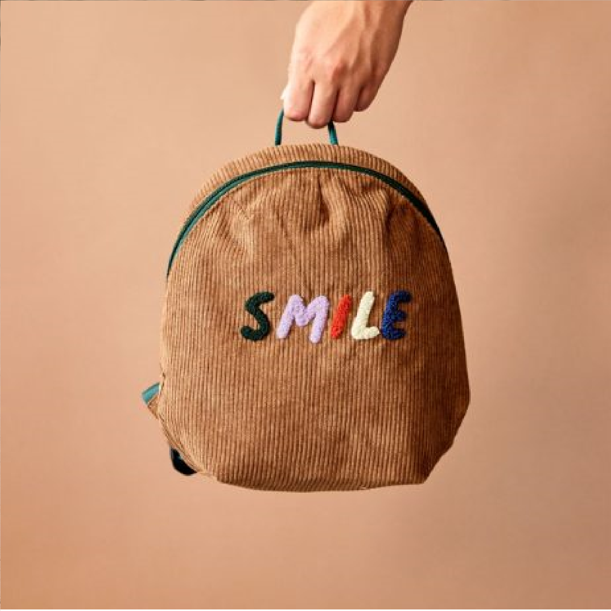 Vaikiška velvetinė kuprinė SMILE - Image 6