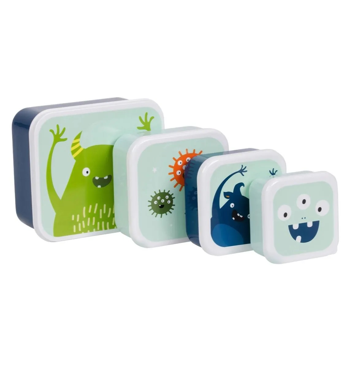 Plastikinių priešpiečių dėžučių rinkinys Monsters - Image 2