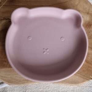 Silikoninė lėkštė Bear - Soft Pink
