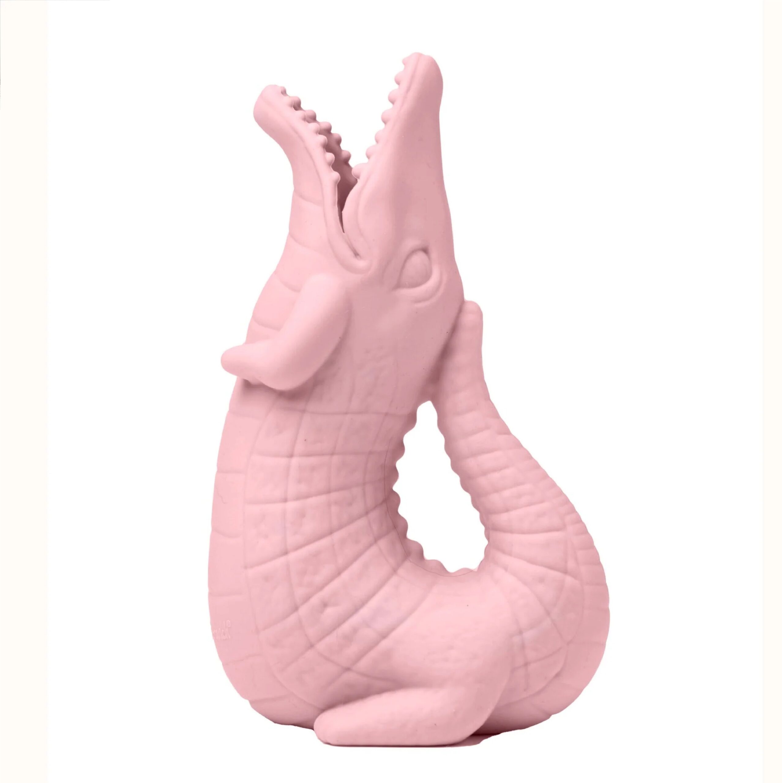 Silikoninis žaislas Scrunch Crocodile Dusty Pink