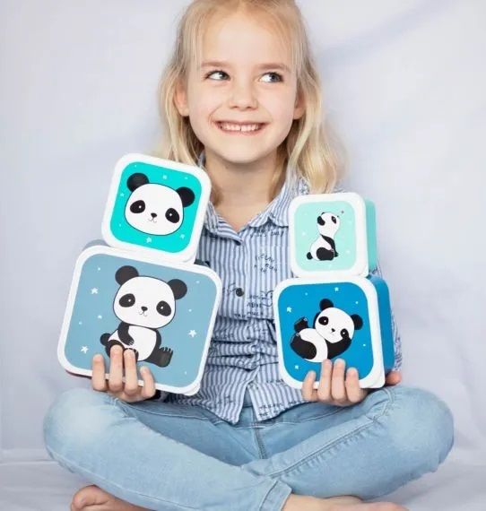 Plastikinių priešpiečių dėžučių rinkinys Panda - Image 2