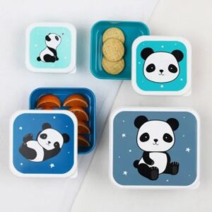 Plastikinių priešpiečių dėžučių rinkinys Panda