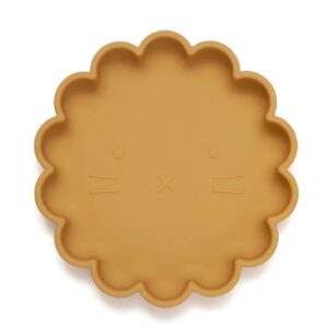 Silikoninė prilimpanti lėkštė LION Ochre