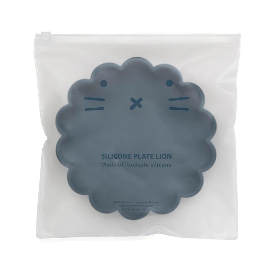 Silikoninė prilimpanti lėkštė LION Balsam Blue - Image 5