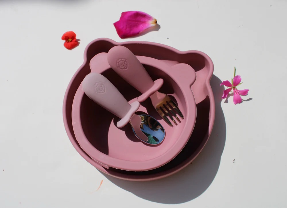 Silikoninis valgytojo rinkinys su įrankiais ROSE