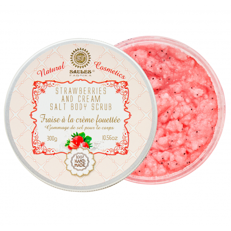 Jūros druskos kūno šveitiklis Strawberries and Cream