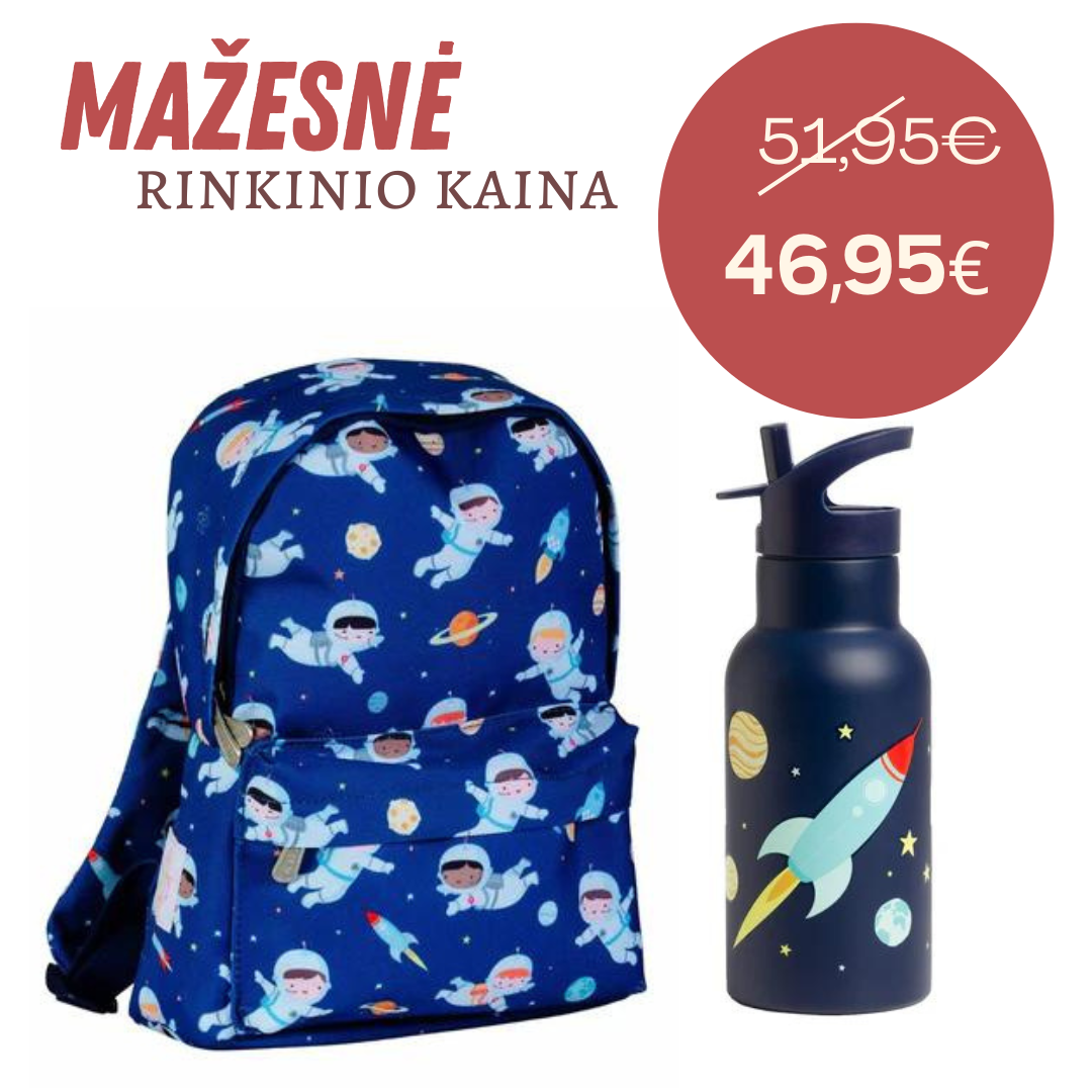 Rinkinys kuprinė ir gertuvė Astronauts