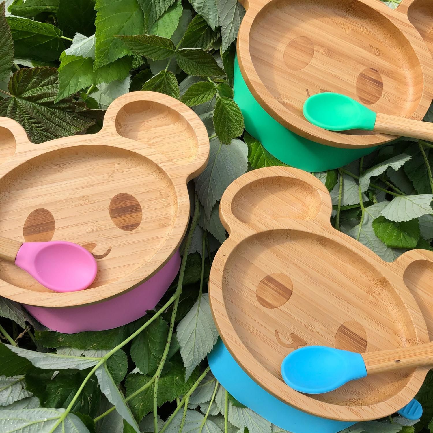 Prilimpanti bambukinė lėkštė Mouse Pink - Image 4