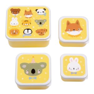 Plastikinių priešpiečių dėžučių rinkinys Animal Friends