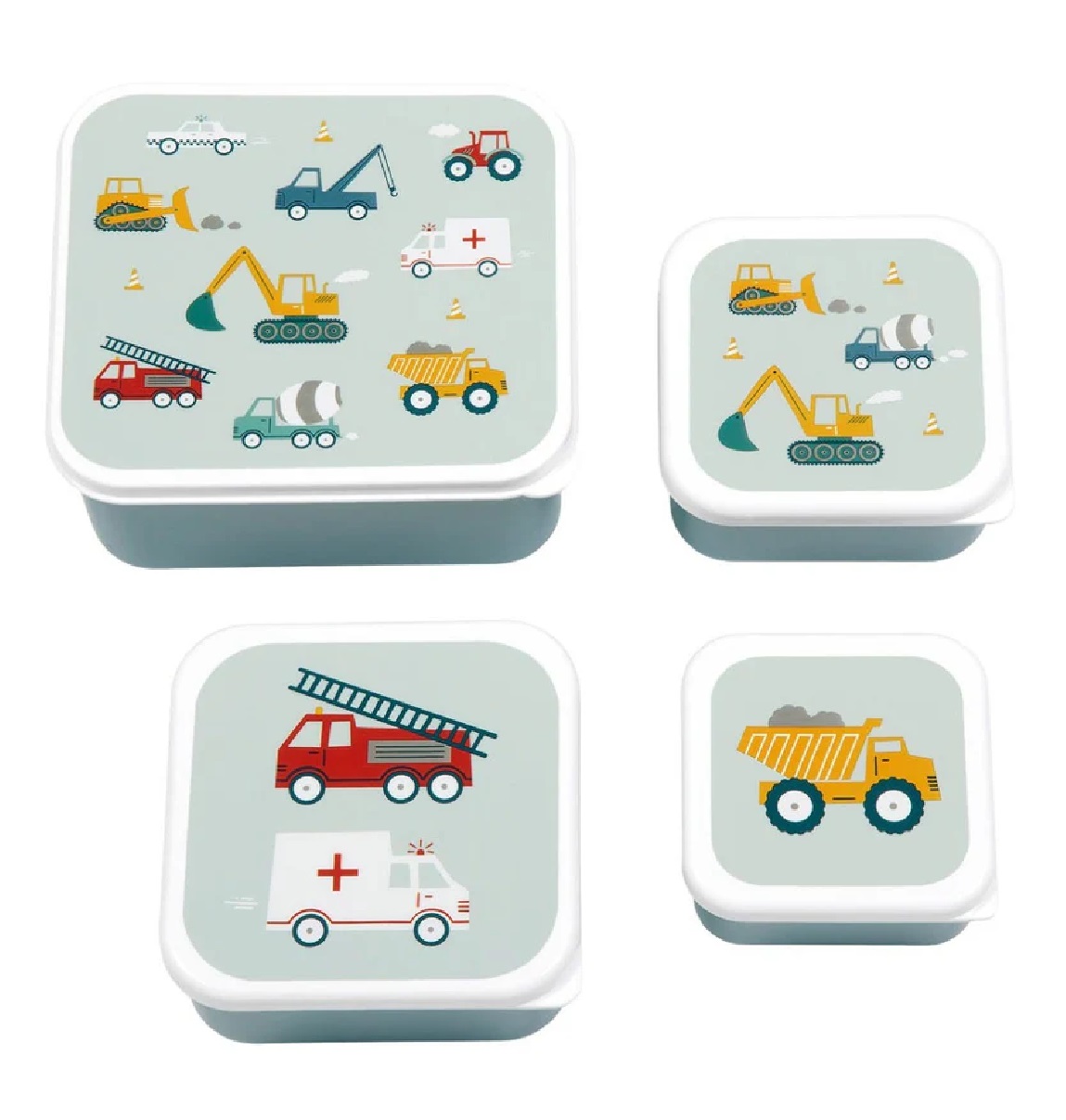 Plastikinių priešpiečių dėžučių rinkinys Vehicles