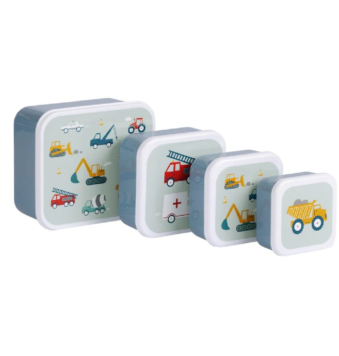 Plastikinių priešpiečių dėžučių rinkinys Vehicles - Image 4