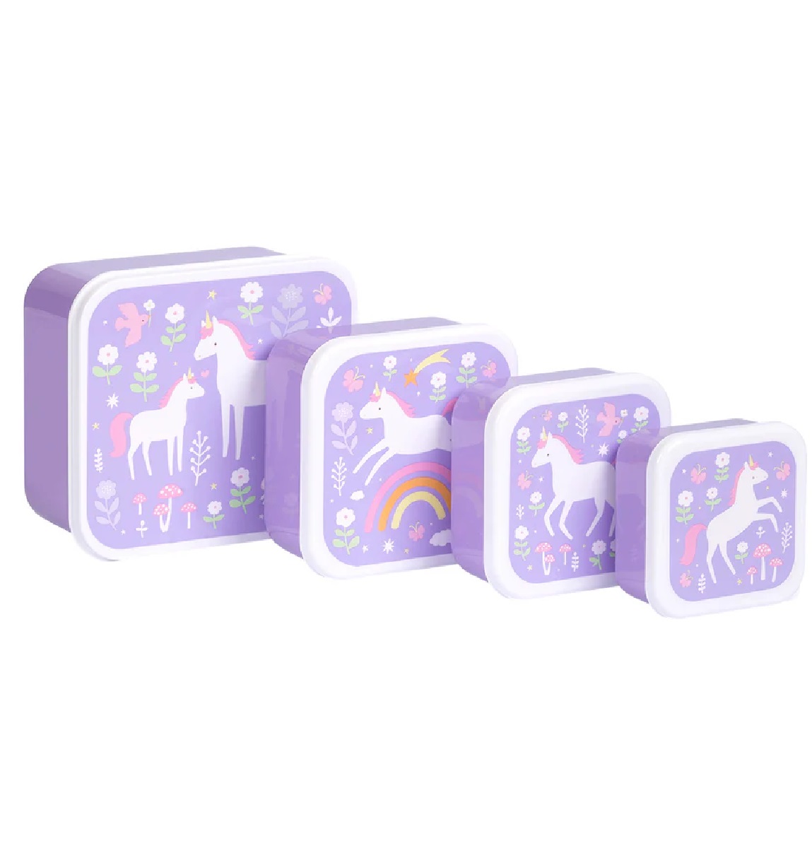 Plastikinių priešpiečių dėžučių rinkinys Unicorn Dreams - Image 4