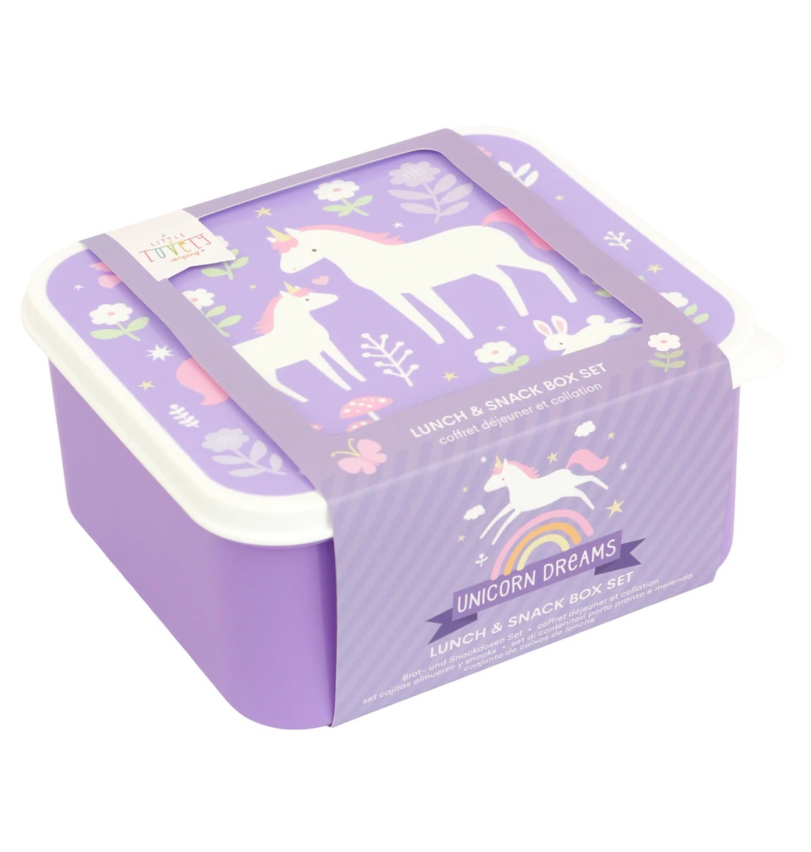 Plastikinių priešpiečių dėžučių rinkinys Unicorn Dreams - Image 5