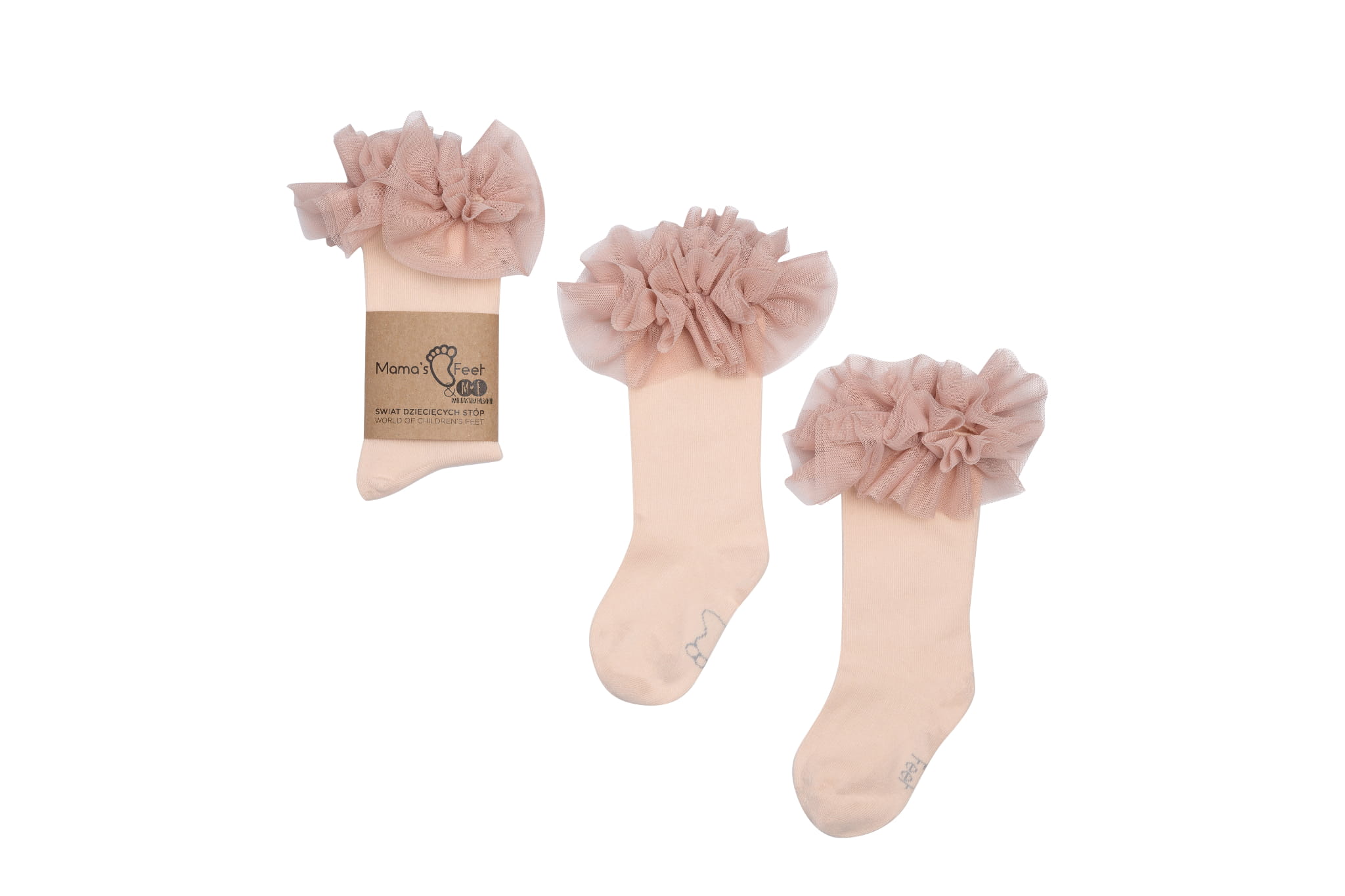 Ilgos vaikiškos kojinės TUTU Venetian rose - Image 2
