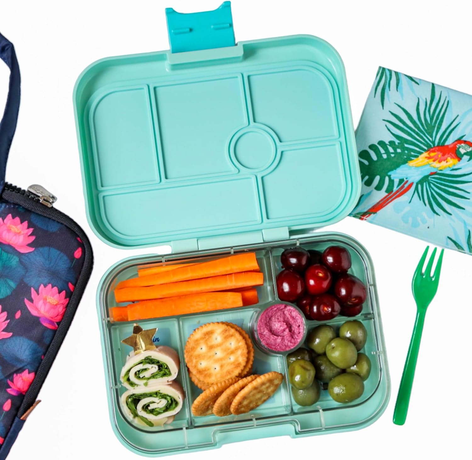 Priešpiečių dėžutė Yumbox ORIGINAL Serene Aqua – Paris - Image 3